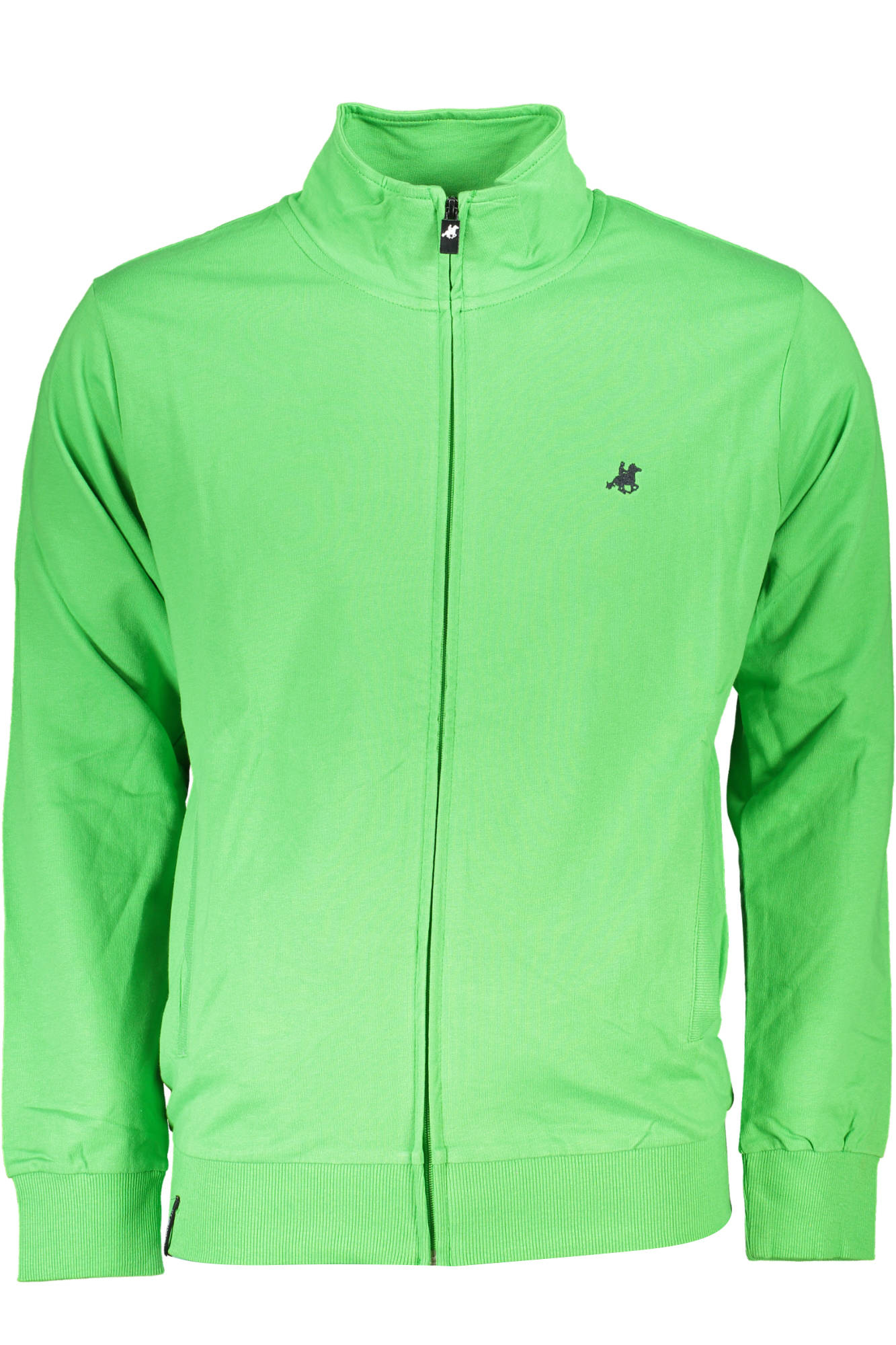 US GRAND POLO MEN'S GREEN ZIPPED SWEATSHIRT