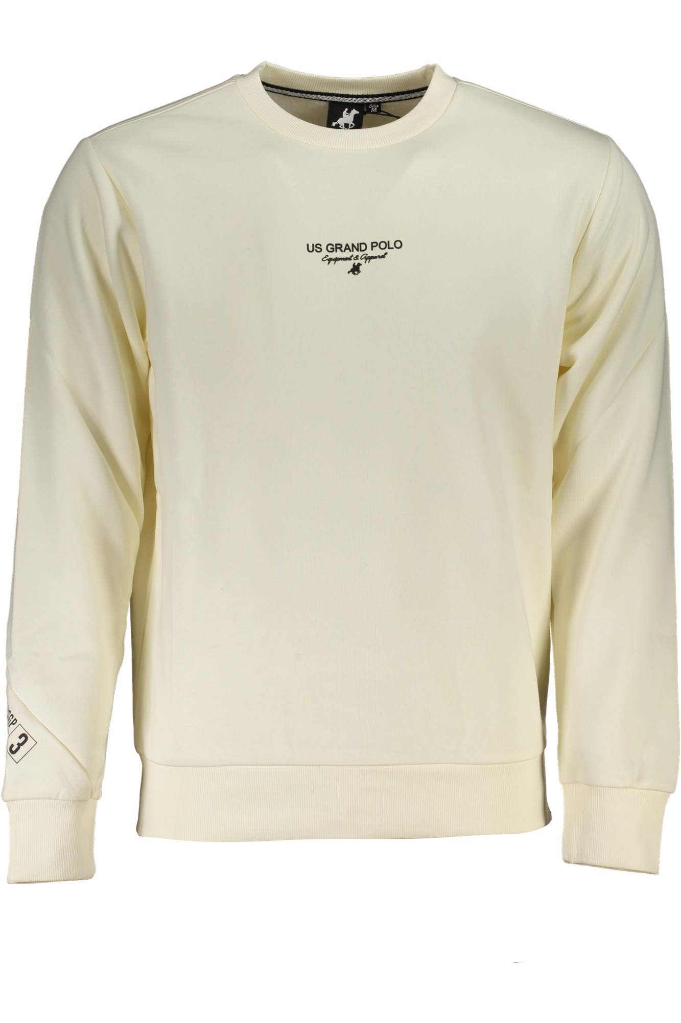 US GRAND MEN'S WHITE ZIP-UP SWEATSHIRT U.S. GRAND