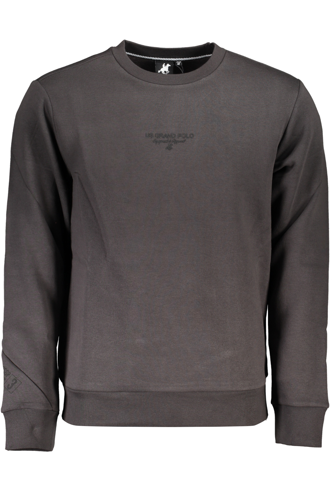 US GRAND POLO MEN'S GRAY ZIPLESS SWEATSHIRT