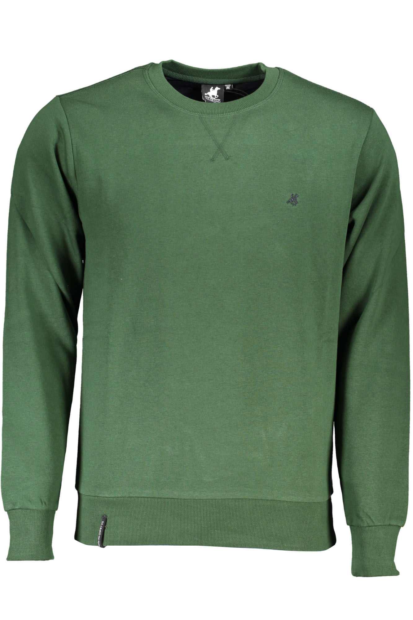 US GRAND POLO MEN'S GREEN ZIPLESS SWEATSHIRT