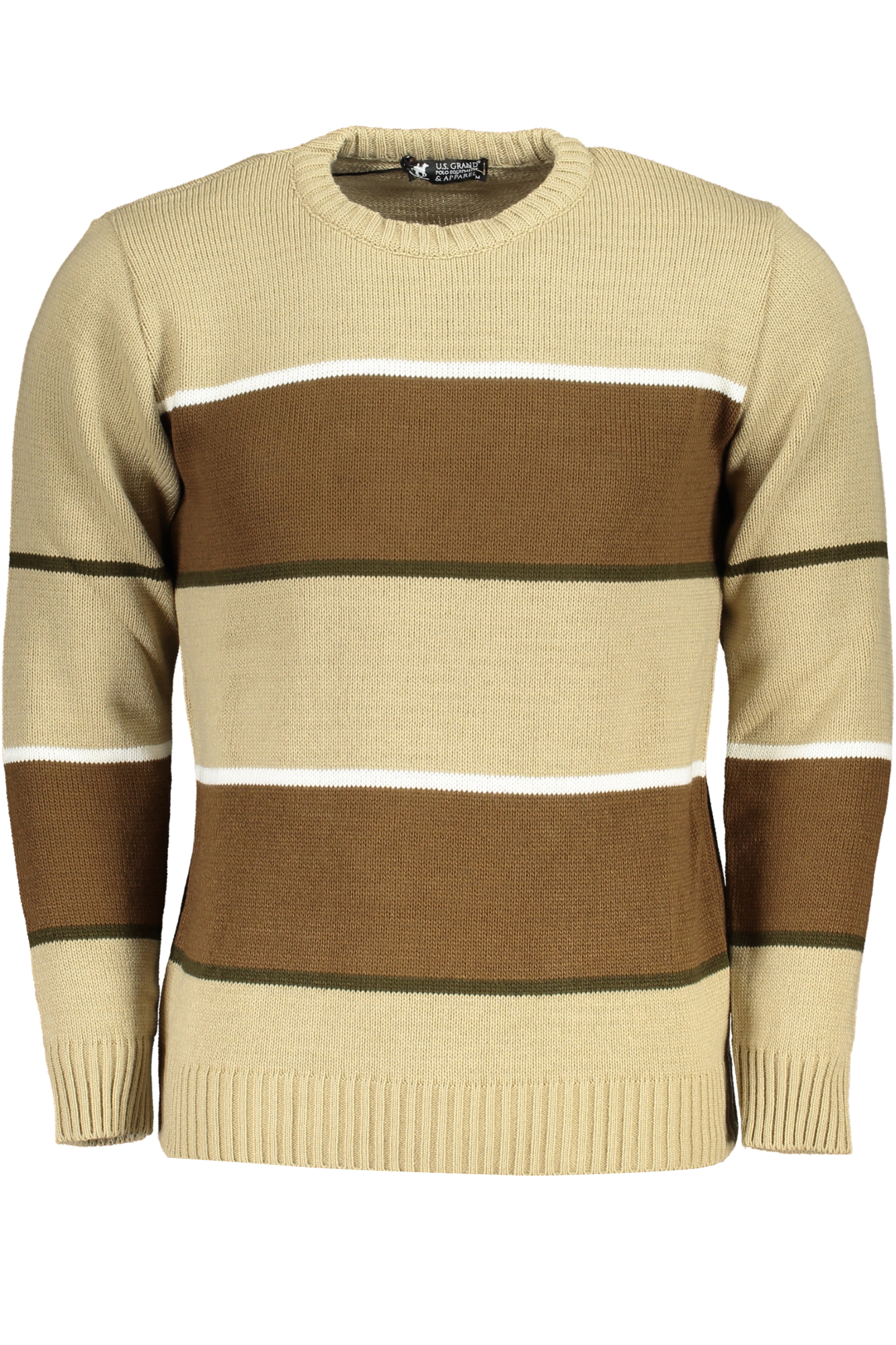 US GRAND POLO MEN'S BEIGE SWEATER