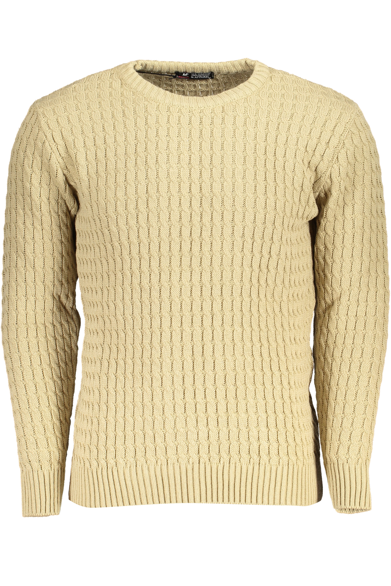 US GRAND POLO MEN'S BEIGE SWEATER