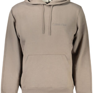 CALVIN KLEIN MEN'S BROWN ZIP-UP SWEATSHIRT CALVIN KLEIN