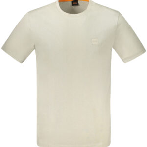 HUGO BOSS MEN'S SHORT-SLEEVE T-SHIRT BEIGE BOSS