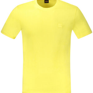 HUGO BOSS MEN'S SHORT SLEEVE T-SHIRT YELLOW BOSS