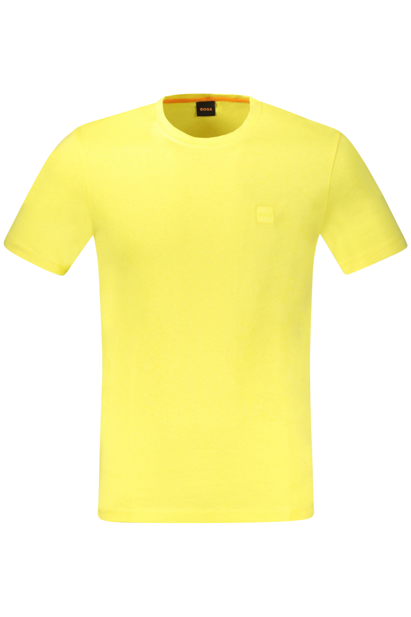 HUGO BOSS MEN'S SHORT SLEEVE T-SHIRT YELLOW BOSS