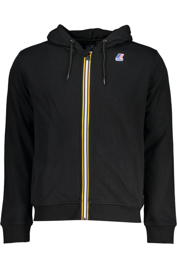 K-WAY MEN'S BLACK ZIP SWEATSHIRT