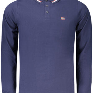 NORWAY 1963 MEN'S LONG SLEEVE POLO SHIRT BLUE NORWAY 1963