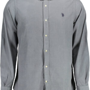 US POLO SHIRT LONG SLEEVE MAN BLUE