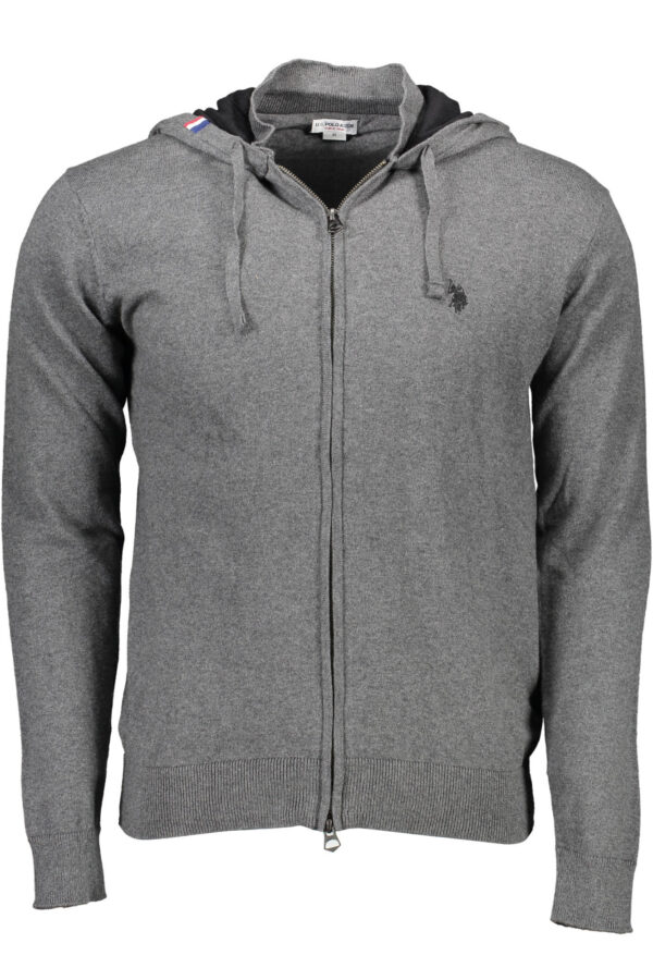 US POLO CARDIGAN MAN GRAY