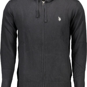 US POLO CARDIGAN MAN BLACK