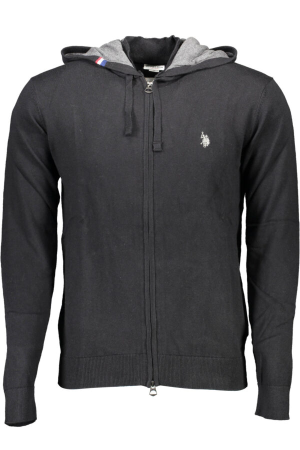 US POLO CARDIGAN MAN BLACK