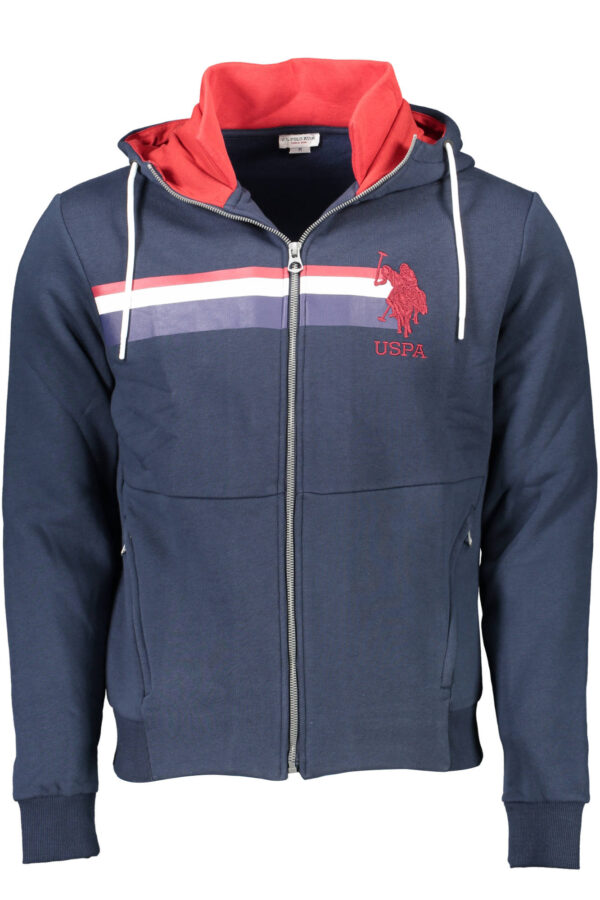 US POLO MEN'S BLUE SWEATSHIRT WITH ZIP