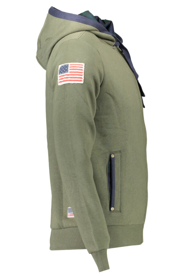 US POLO GREEN MAN SWEATSHIRT WITH ZIP - Image 3
