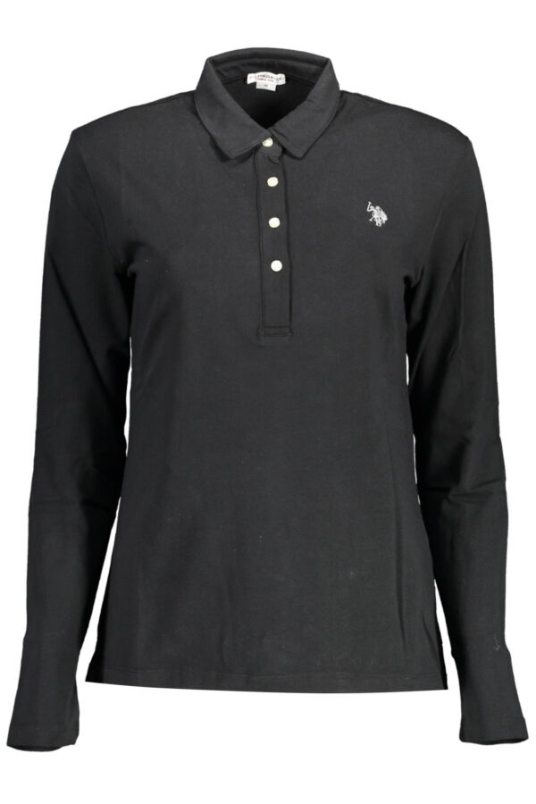 US POLO BLACK WOMEN'S LONG SLEEVED POLO SHIRT