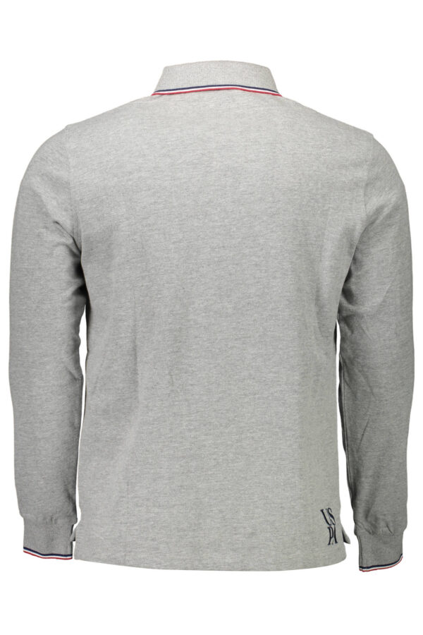 US POLO SHIRT LONG SLEEVE MEN'S GRAY - Image 2