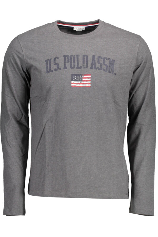 US POLO T-SHIRT LONG SLEEVE MAN GRAY