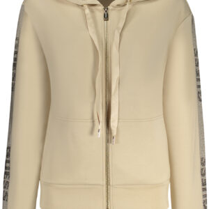 GUESS JEANS WOMEN'S ZIP-UP SWEATSHIRT BEIGE