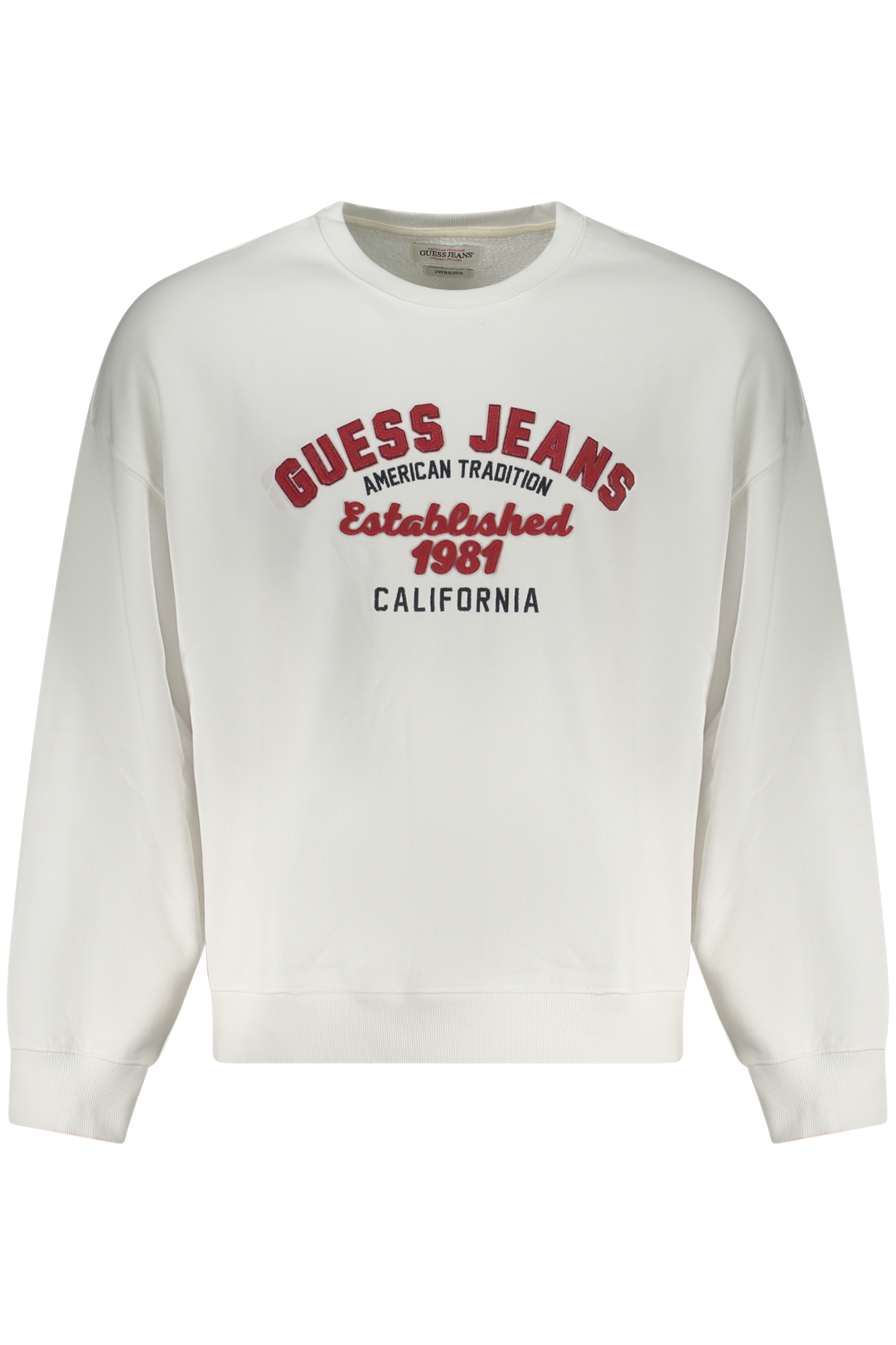 GUESS JEANS SWEATSHIRT WITHOUT ZIP MEN WHITE GUESS JEANS