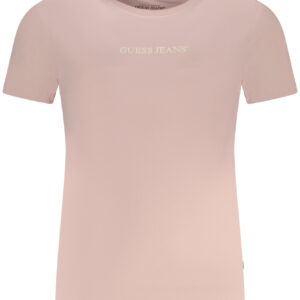 GUESS JEANS WOMEN'S SHORT SLEEVE T-SHIRT PINK GUESS JEANS