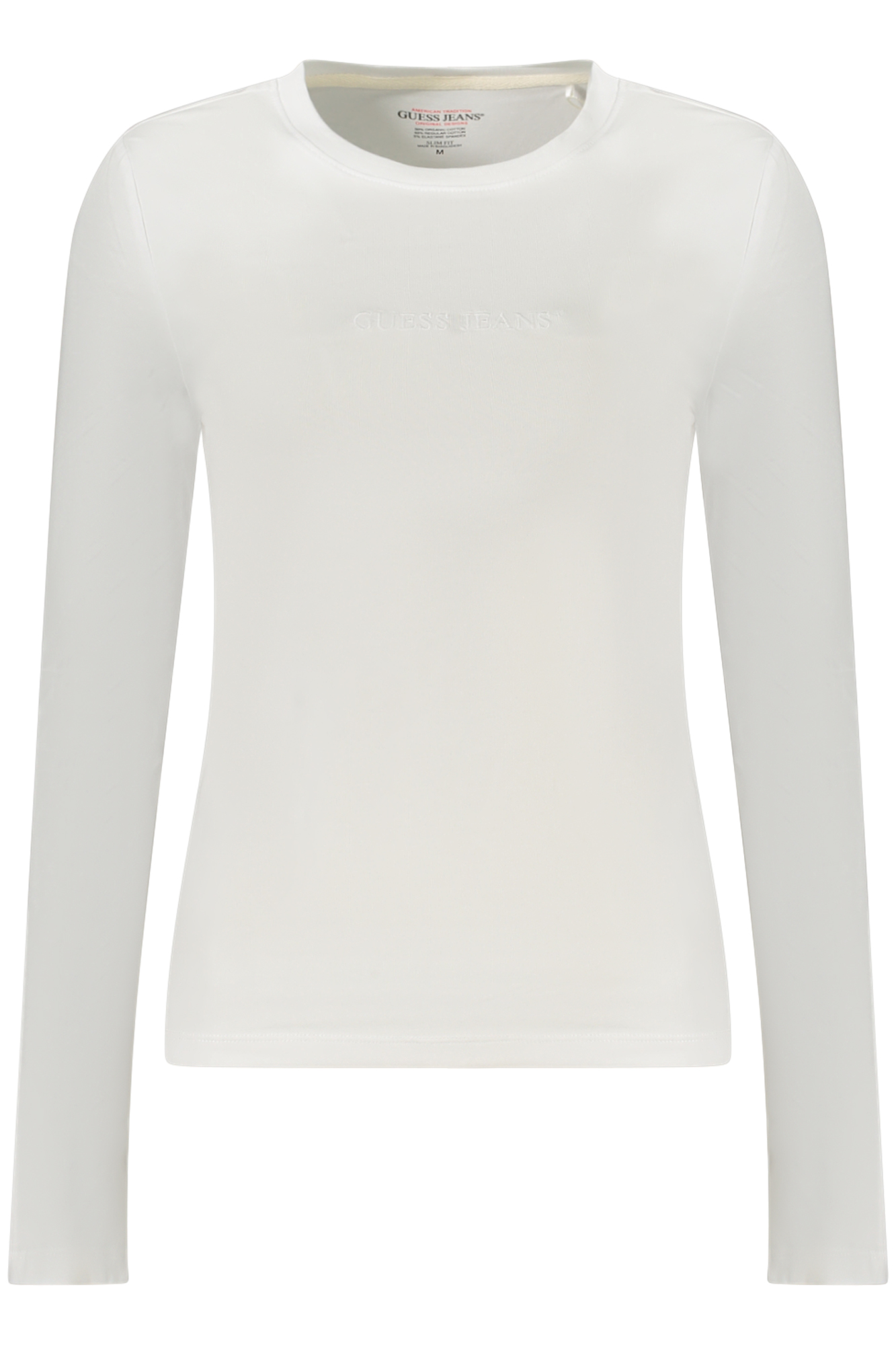 GUESS JEANS LONG SLEEVE T-SHIRT WOMEN WHITE GUESS JEANS