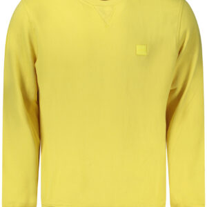 HUGO BOSS MEN'S ZIP-UP SWEATSHIRT YELLOW BOSS
