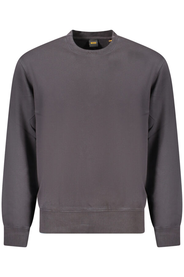 HUGO BOSS MEN'S BLACK ZIP-UP SWEATSHIRT