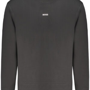 HUGO BOSS MEN'S BLACK ZIP-UP SWEATSHIRT BOSS
