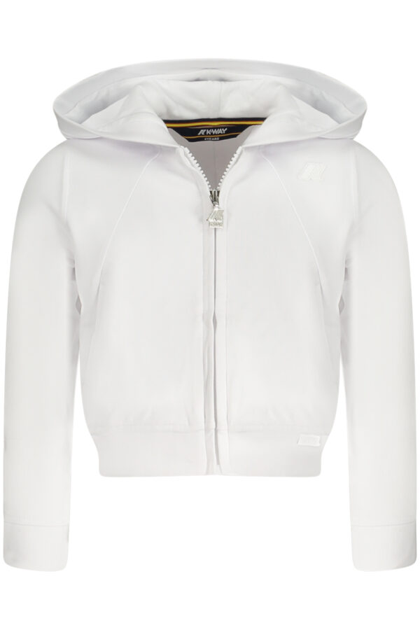 K-WAY ZIP-UP SWEATSHIRT FOR GIRLS WHITE