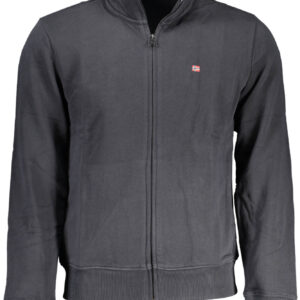 NAPAPIJRI BLACK MAN ZIPPED SWEATSHIRT