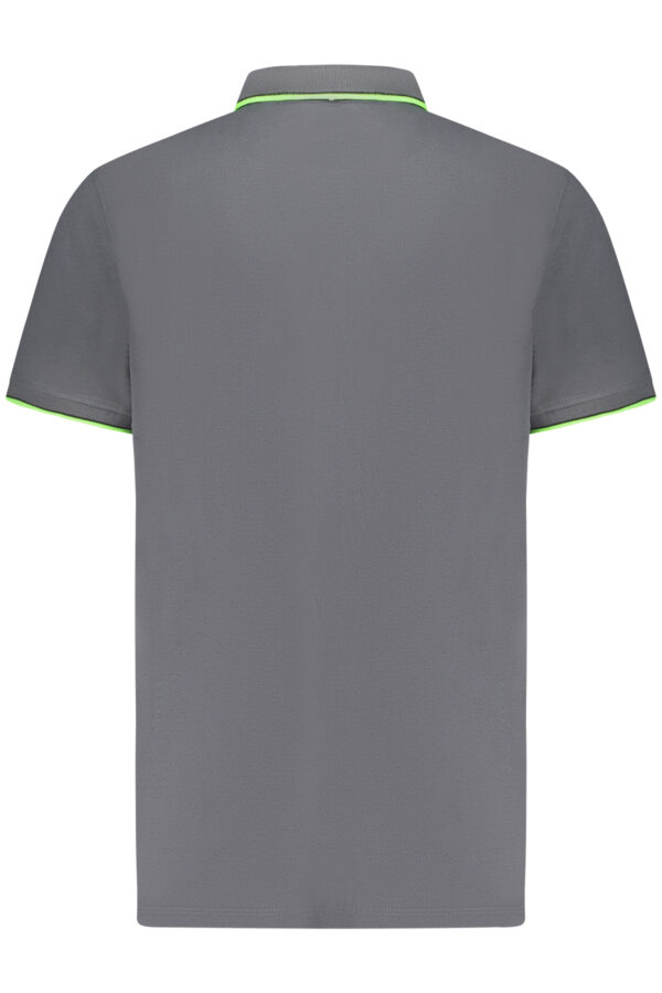 NORWAY 1963 MEN'S SHORT SLEEVE POLO SHIRT GREY - Image 2