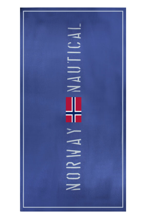 NORWAY 1963 UNISEX BLUE BEACH TOWEL - Image 2