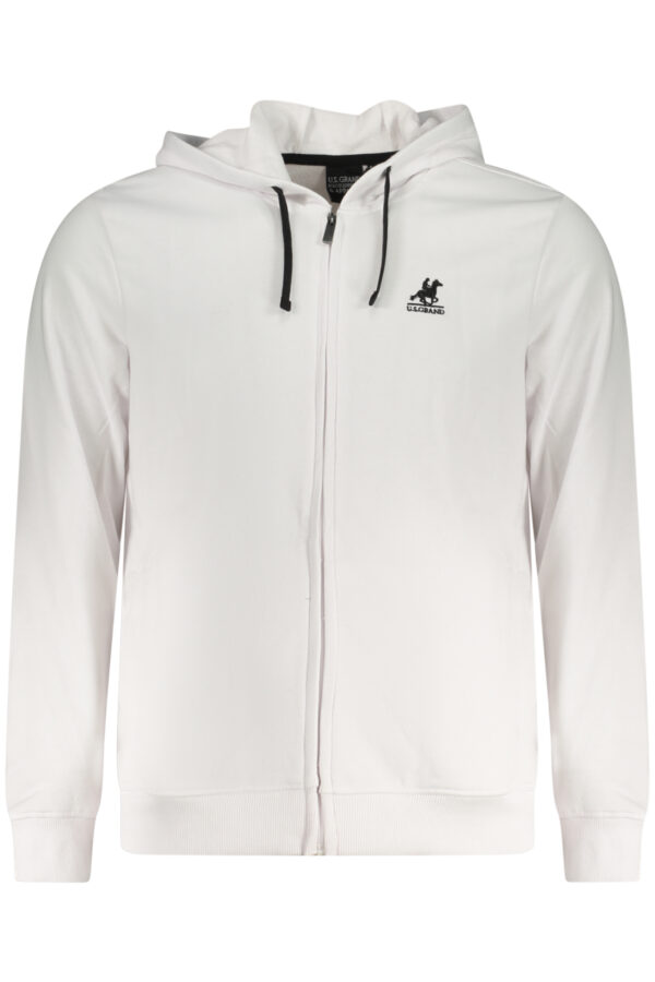US GRAND POLO MEN'S ZIP-UP SWEATSHIRT WHITE