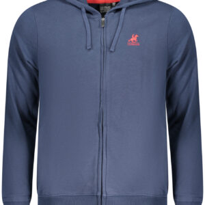 US GRAND POLO MEN'S BLUE ZIP-UP SWEATSHIRT