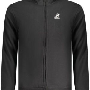 US GRAND POLO MEN'S BLACK ZIP-UP SWEATSHIRT