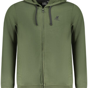 US GRAND POLO MEN'S ZIP-UP SWEATSHIRT GREEN