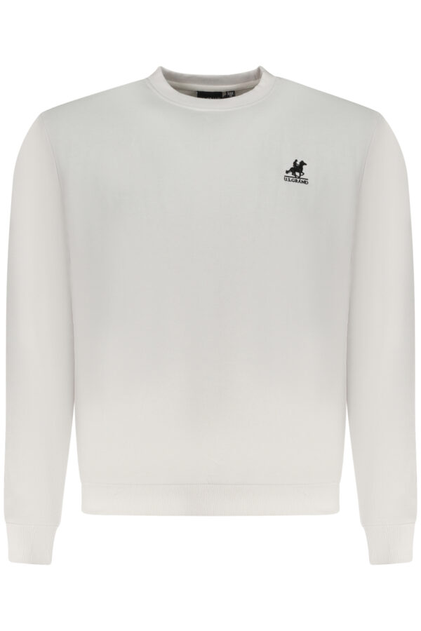 US GRAND POLO MEN'S ZIP-UP SWEATSHIRT WHITE