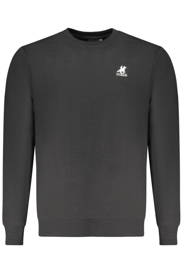 US GRAND POLO MEN'S BLACK ZIP-UP SWEATSHIRT
