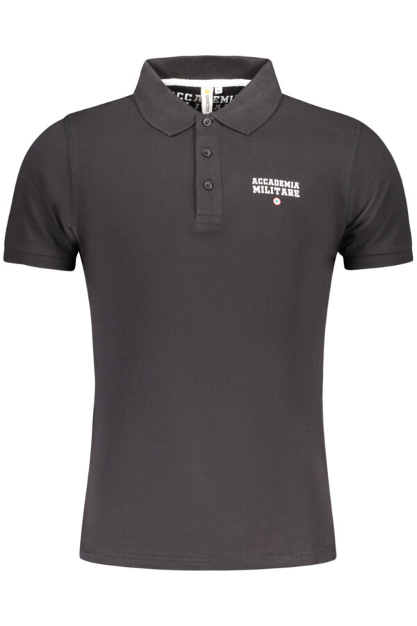 MILITARY ACADEMY BLACK MEN'S SHORT SLEEVE POLO