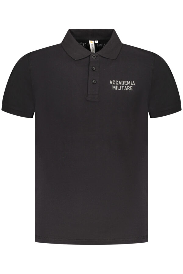 MILITARY ACADEMY BLACK MEN'S SHORT SLEEVE POLO