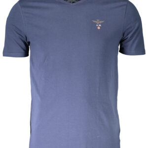 AERONAUTICA MILITARE MEN'S BLUE OUTDOOR T-SHIRT AERONAUTICA MILITARE