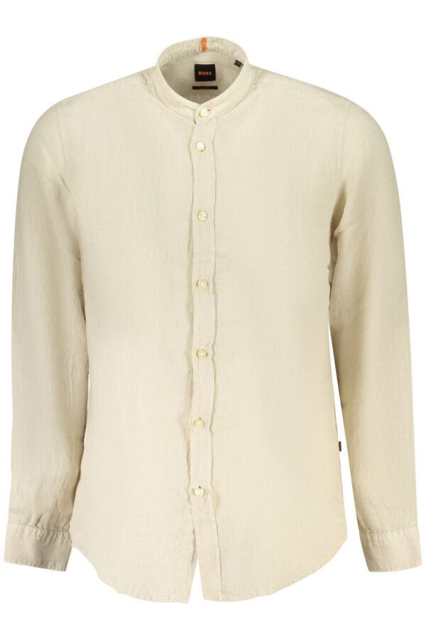 BOSS LONG SLEEVE SHIRT MEN BEIGE