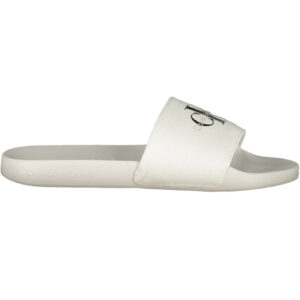 CALVIN KLEIN MEN'S WHITE SLIPPER FOOTWEAR