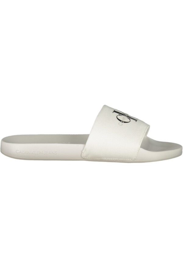 CALVIN KLEIN MEN'S WHITE SLIPPER FOOTWEAR