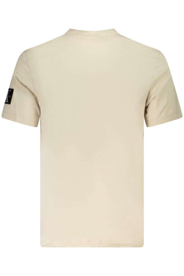CALVIN KLEIN SHORT SLEEVE T-SHIRT MEN BEIGE - Image 2