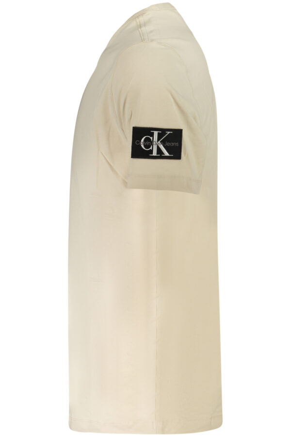 CALVIN KLEIN SHORT SLEEVE T-SHIRT MEN BEIGE - Image 3