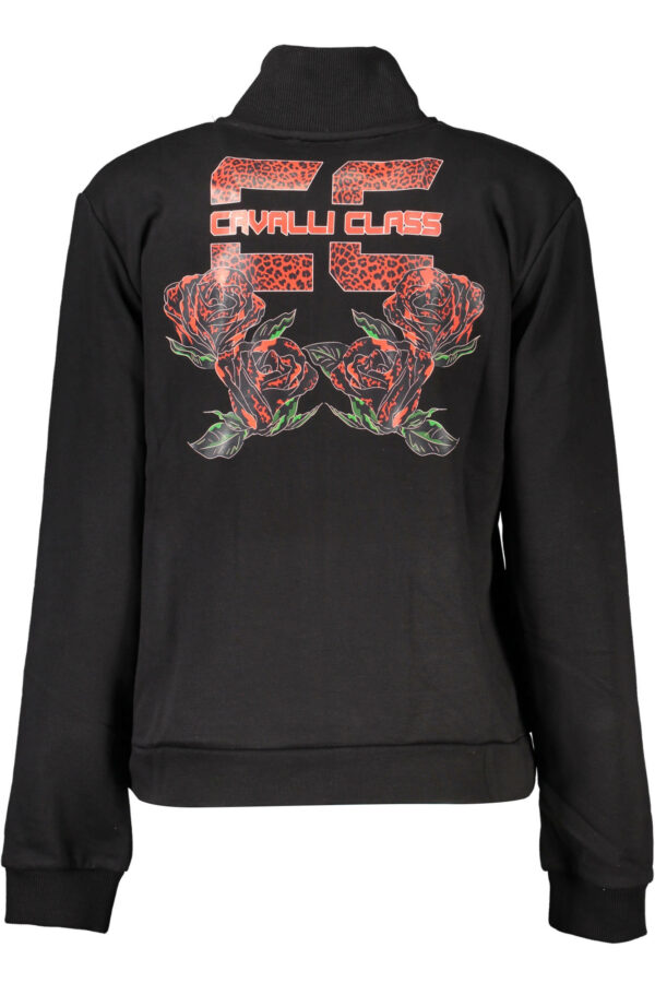 CAVALLI CLASS WOMEN'S ZIP-UP SWEATSHIRT BLACK - Image 2