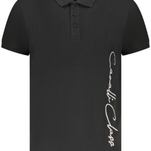 CAVALLI CLASS POLO SHORT SLEEVE MEN BLACK