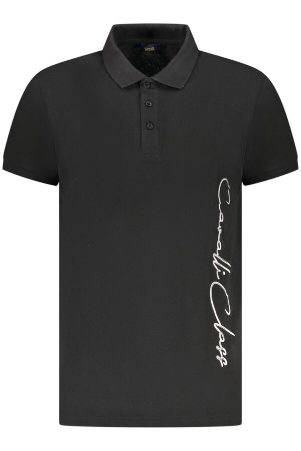 CAVALLI CLASS POLO SHORT SLEEVE MEN BLACK