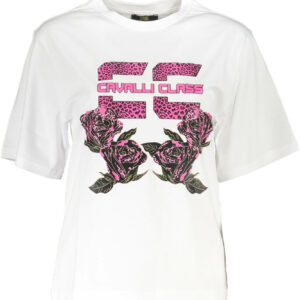 CAVALLI CLASS SHORT SLEEVE T-SHIRT WOMEN WHITE CAVALLI CLASS